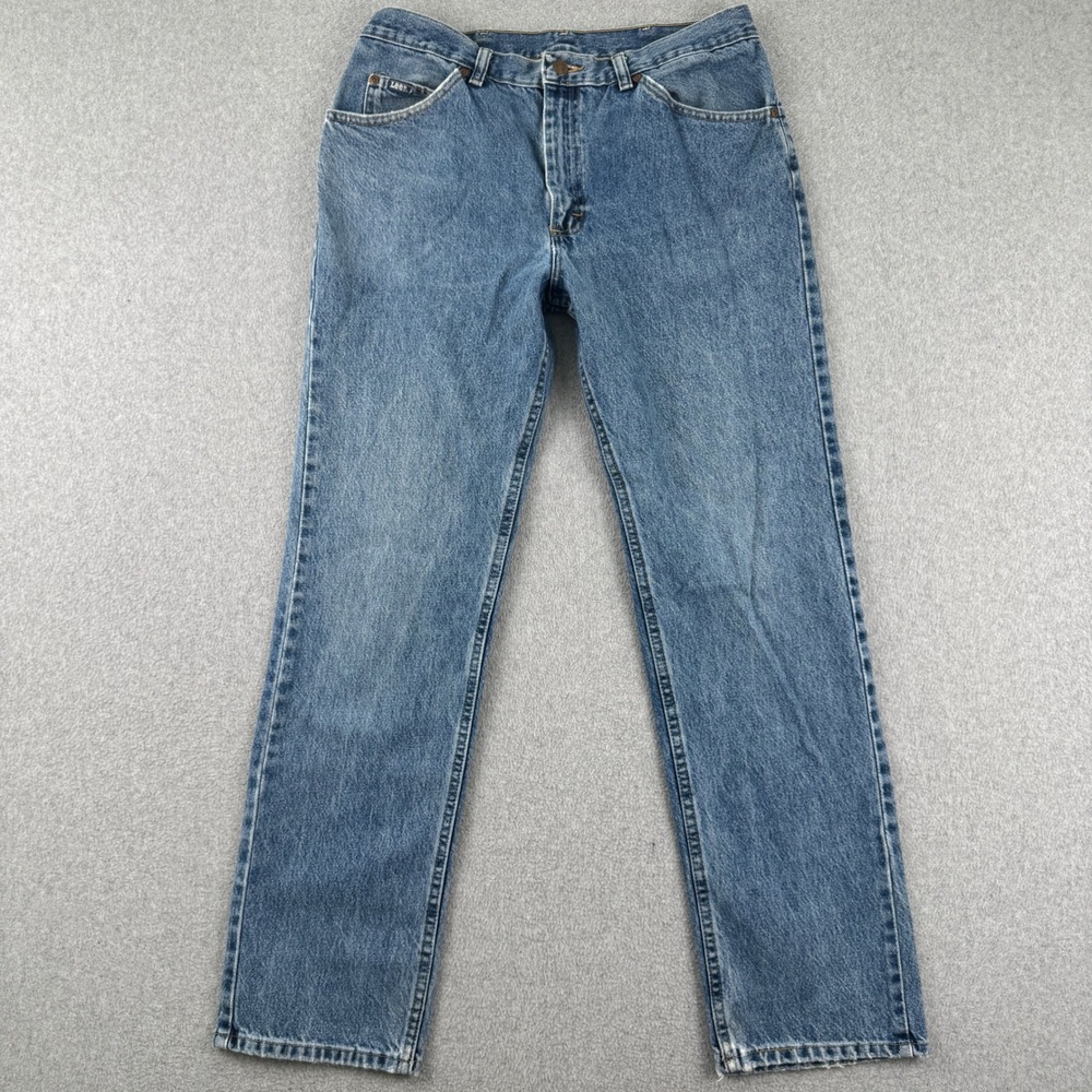 Lee Jeans Men 33x31 Blue Straight Leg Denim Pants Regular Fit Casual Classic